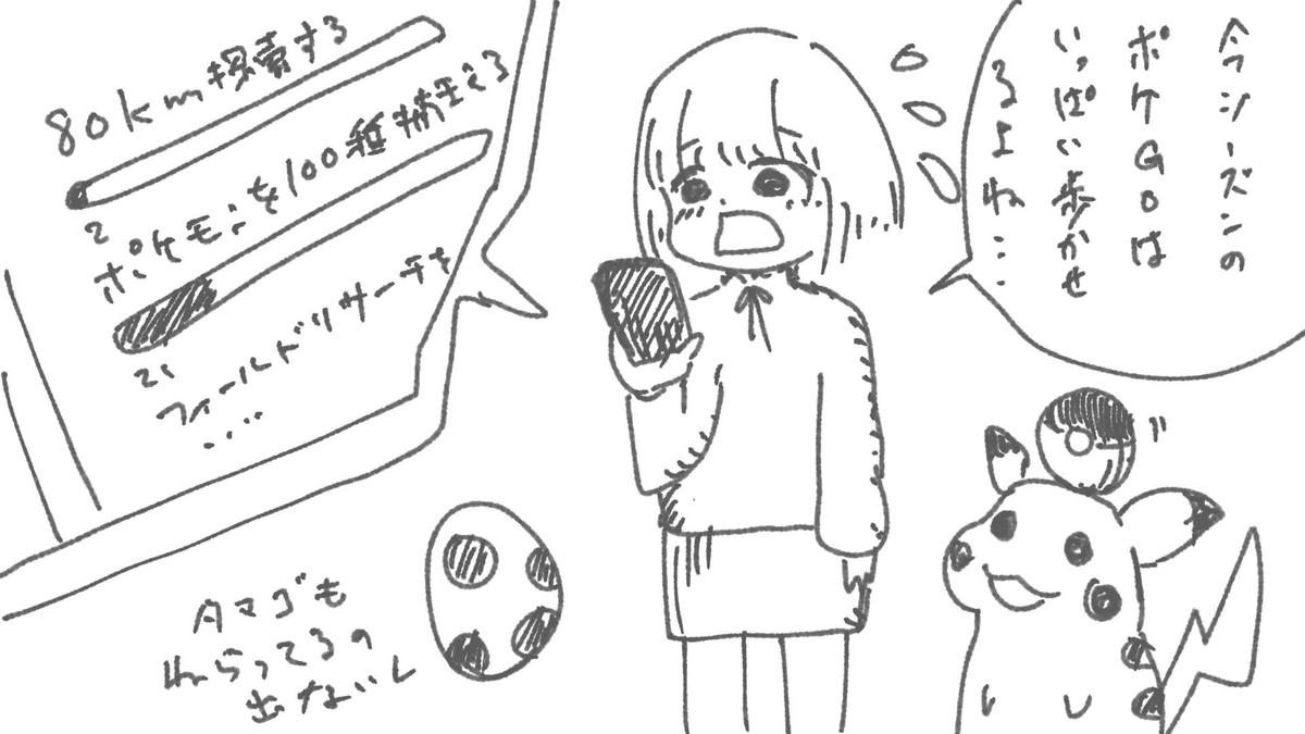 今シーズンのポケモンGOのタスクはいっぱい歩かせる